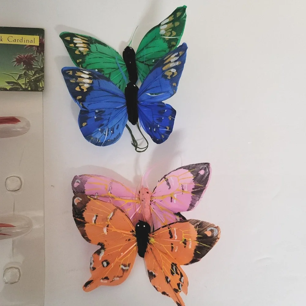 Birds of a Feather Craft Lot 11 Cardinals & Sparrows/4 Butterflies Floral Decor